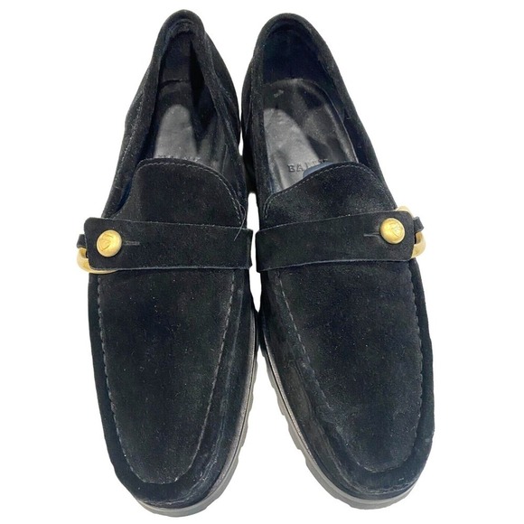 Bally - Men's black suede Loafers ABASA with metal hardware - Picture 2 of 6